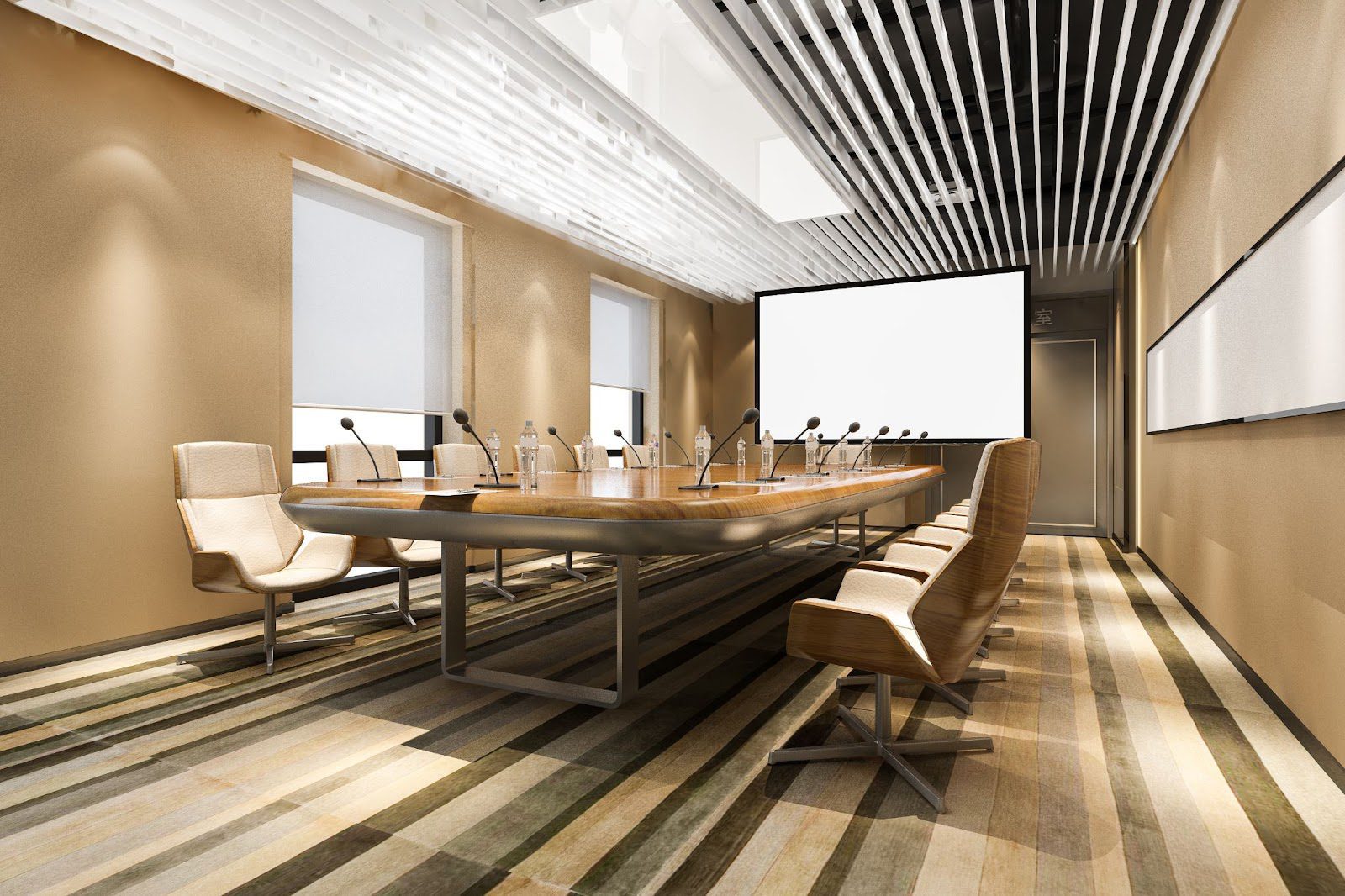office meeting room with acoustic panels